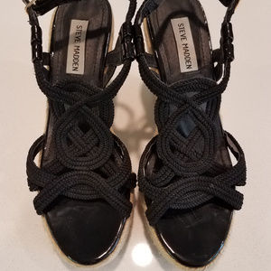 Women's Steve Madden Woven Wedge Sandals Size 8